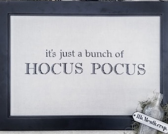 Counted Cross Stitch, Hocus Pocus, Sampler, Halloween Decor, Fall Decor, Liz Mathews, PATTERN ONLY
