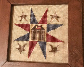 Cross Stitch Pattern, American Home, Patriotic Decor, Primitive Decor, Colonial Decor, Americana, Homespun Elegance, PATTERN ONLY