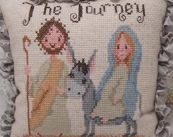 Counted Cross Stitch Pattern, The Journey, Christmas Decor, Manger, Pillow Ornament, KiraLyns Needlearts, PATTERN ONLY