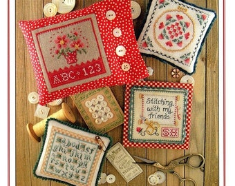 Counted Cross Stitch Pattern, Keepsakes, Book 1, Alphabet, Stitching With My Friends, Keepsake Squares, Sue Hillis Designs, PATTERN ONLY