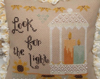 Counted Cross Stitch Pattern, Look for the Light, Little Light Collection, Candles, Gazebo, Bowl Filler, KiraLyn's Needlearts, PATTERN ONLY