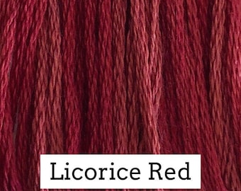 Classic Colorworks, Licorice Red, CCT-228, 5 YARD Skein, Hand Dyed Cotton, Embroidery Floss, Counted Cross Stitch, Embroidery Thread