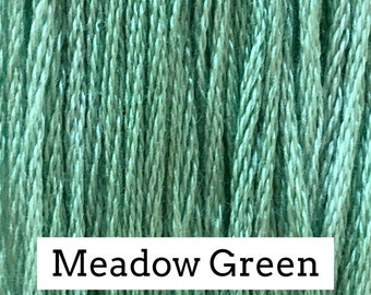 Classic Colorworks, Meadow Greens, CCT-021, 5 YARD Skein, Hand Dyed Cotton, Embroidery Floss, Counted Cross Stitch, Embroidery Thread