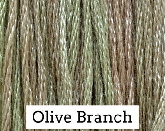 Classic Colorworks, Olive Branch, CCT-152, 5 YARD Skein, Hand Dyed Cotton, Embroidery Floss, Counted Cross Stitch,Hand Embroidery Thread