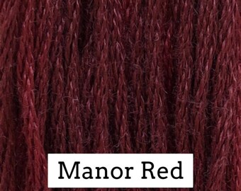 Classic Colorworks, Manor Red, CCT-101, 5 YARD Skein, Hand Dyed Cotton, Embroidery Floss, Counted Cross Stitch, Embroidery Thread