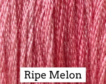 Classic Colorworks, Ripe Melon, CCT-026, 5 YARD Skein, Hand Dyed Cotton, Embroidery Floss, Counted Cross Stitch, Hand Embroidery Thread