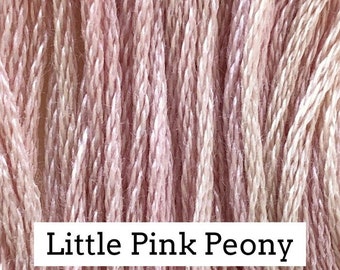 Classic Colorworks, Little Pink Peony, CCT-121, 5 YARD Skein, Hand Dyed Cotton, Embroidery Floss, Counted Cross Stitch, Embroidery Thread