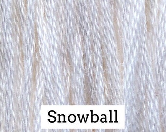 Classic Colorworks, Snowball, CCT-186, 5 YARD Skein, Hand Dyed Cotton, Embroidery Floss, Counted Cross Stitch, Embroidery Thread