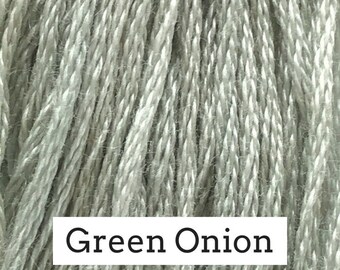 Classic Colorworks, Green Onion, CCT-017, 5 YARD Skein, Hand Dyed Cotton, Embroidery Floss, Counted Cross Stitch,Hand Embroidery Thread