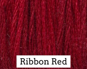 Classic Colorworks, Ribbon Red, CCT-197, 5 YARD Skein, Hand Dyed Cotton, Embroidery Floss, Counted Cross Stitch, Hand Embroidery Thread