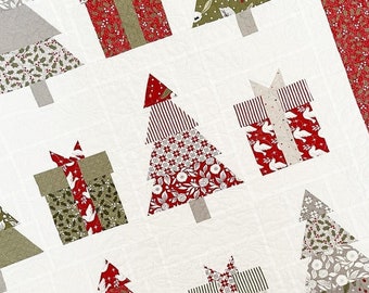 Quilt Pattern, Christmas Wishes, Christmas Decor, Cottage Decor, Patchwork Quilt, Quilted Wall Hanging, The Pattern Basket, PATTERN ONLY