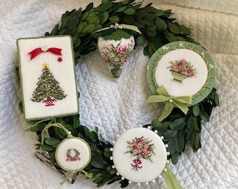 Counted Cross Stitch Pattern, Christmas Smalls, Sweet Nothings, Ornaments, Christmas Tree, Bouquet, Wreath, Vase, JBW Designs, PATTERN ONLY