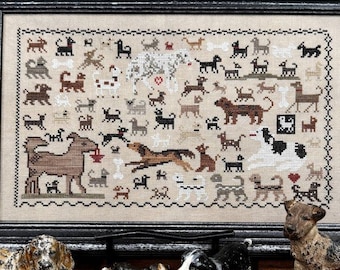 Counted Cross Stitch Pattern, Sampler Dogs, Dog Breeds, Tanya Brockmeyer, The Scarlett House,PATTERN ONLY