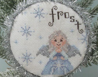 Counted Cross Stitch Pattern, Frosty Angel, Choir of Angel Series, Christmas Ornament, Religious, KiraLyn's Needlearts, PATTERN ONLY