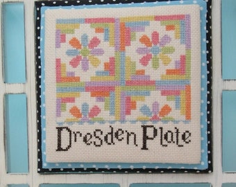 Counted Cross Stitch Pattern, Dresden Plate, Quilting, Quilt Decor, Carolyn Robbins, KiraLyns Needlearts, PATTERN ONLY