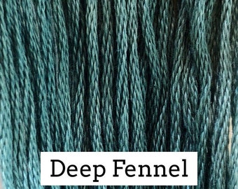 Classic Colorworks, Deep Fennel, CCT-053, 5 YARD Skein, Hand Dyed Cotton, Embroidery Floss, Counted Cross Stitch, Hand Embroidery