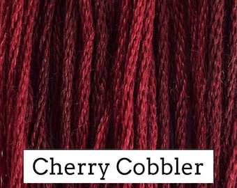 Classic Colorworks, Cherry Cobbler, CCT-227, 5 YARD Skein, Hand Dyed Cotton, Embroidery Floss, Counted Cross Stitch, Hand Embroidery Thread