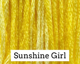 Classic Colorworks, Sunshine Girl, CCT-072, 5 YARD Skein, Hand Dyed Cotton, Embroidery Floss, Counted Cross Stitch, Hand Embroidery Thread