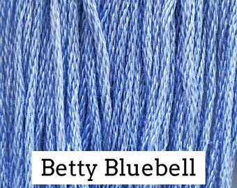 Classic Colorworks, Betty Bluebell, CCT-048, 5 YARD Skein, Hand Dyed Cotton, Embroidery Floss, Counted Cross Stitch, Hand Embroidery Thread