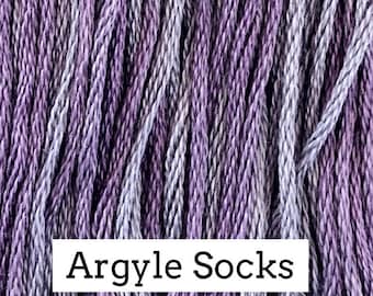 Classic Colorworks, Argyle Socks, CCT-092, 5 YARD Skein, Hand Dyed Cotton, Embroidery Floss, Counted Cross Stitch, Embroidery Thread