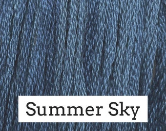Classic Colorworks, Summer Sky, CCT-268, 5 YARD Skein, Hand Dyed Cotton, Embroidery Floss, Counted Cross Stitch, Hand Embroidery Thread