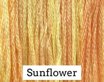 Classic Colorworks, Sunflower, CCT-200, 5 YARD Skein, Hand Dyed Cotton, Embroidery Floss, Counted Cross Stitch,Hand Embroidery Thread