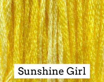 Classic Colorworks, Sunshine Girl, CCT-072, 5 YARD Skein, Hand Dyed Cotton, Embroidery Floss, Counted Cross Stitch, Embroidery Thread