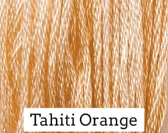 Classic Colorworks, Tahiti Orange, CCT-266, 5 YARD Skein, Hand Dyed Cotton, Embroidery Floss, Counted Cross Stitch, Hand Embroidery Thread