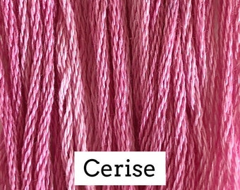Classic Colorworks, Cerise, CCT-008, YARD Skein, Hand Dyed Cotton, Embroidery Floss, Counted Cross Stitch, Hand Embroidery Thread