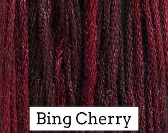 Classic Colorworks, Bing Cherry, CCT-151, 5 YARD Skein, Hand Dyed Cotton, Embroidery Floss, Counted Cross Stitch, Hand Embroidery Thread