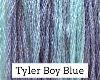 Classic Colorworks, Tyler Boy Blue, CCT-111, 5 YARD Skein, Hand Dyed Cotton, Embroidery Floss, Counted Cross Stitch, Embroidery Thread