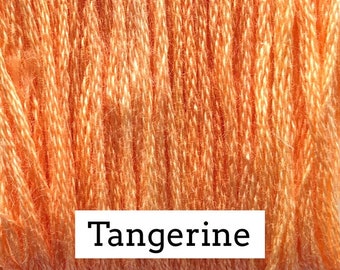 Classic Colorworks, Tangerine, CCT-043, 5 YARD Skein, Hand Dyed Cotton, Embroidery Floss, Counted Cross Stitch, Hand Embroidery