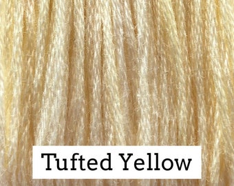 Classic Colorworks, Tufted Yellow, CCT-122, 5 YARD Skein, Hand Dyed Cotton, Embroidery Floss, Counted Cross Stitch, Embroidery Thread