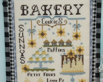 Counted Cross Stitch Pattern, Sunny's Bakery, At the Bakery Series, Italian Desserts, Petit Fours, Pie, KiraLyn's Needlearts, PATTERN ONLY