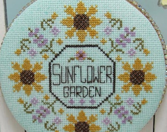 Counted Cross Stitch Pattern, Sunflower Garden, Autumn Decor, In the Garden Collection, Flower Motifs, KiraLyn's Needlearts, PATTERN ONLY