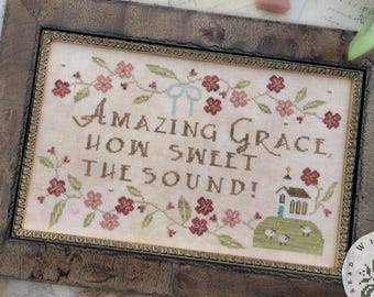 PRE-Order, Counted Cross Stitch Pattern, Amazing Grace, Spiritual Hymn, Religious, Inspirational, Brenda Gervais, PATTERN ONLY