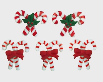 Peppermint Pairs, Christmas Collections, Embellishment, Shank Buttons, Candy Canes, Buttons Galore & More, 4827