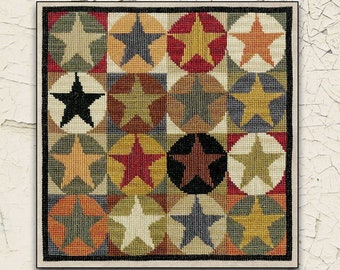 Counted Cross Stitch Pattern, Star Quilt, Primitive Stars, Cross Stitch Stars, Quilt Stars, Primitive Decor, Teresa Kogut, PATTERN ONLY