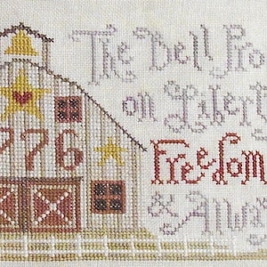 Counted Cross Stitch Pattern, Freedom Reigns, Patriotic Cross Stitch, Primitive Decor, Independence, Silver Creek Samplers, Pattern Only