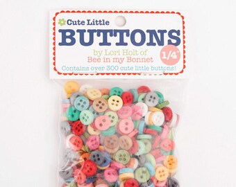 Cute Little Buttons, Little Buttons, 1/4" Buttons, Lori Holt, Bee in My Bonnet, Riley Blake Designs, Buttons, Sewing Embellishment