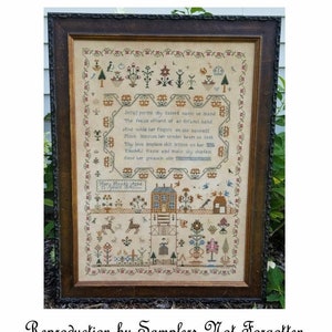 Counted Cross Stitch Pattern, Mary Meads 1840, Reproduction Sampler, Antique Reproduction, Religious, Samplers Not Forgotten, PATTERN ONLY