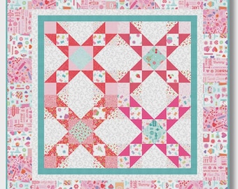 Quilt Pattern, Candy Stars, Lap Quilt, Wall Hanging, Pieced Blocks, Heidi Pridemore, The Whimsical Workshop, PATTERN ONLY