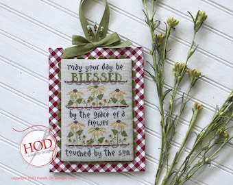Cross Stitch Pattern, Grace of a Flower, Flowers, Friendship, Inspiration, Coneflowers, Garden Decor, Hands On Design, PATTERN ONLY