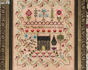 Counted Cross Stitch Pattern, Needle Be True, Sampler & Smalls, Needle Pocket, Pincushion, Jeannette Douglas, PATTERN ONLY