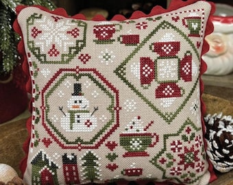 Counted Cross Stitch Pattern, Cocoa Quaker, Christmas Decor, Holiday, Primrose Cottage Stitches, PATTERN ONLY
