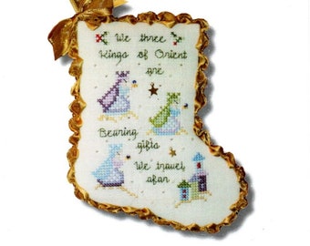 Counted Cross Stitch Pattern, Sing a Song of Christmas XIII, We Three Kings, Christmas Ornament, Judy Whitman, JBW Designs, PATTERN Only