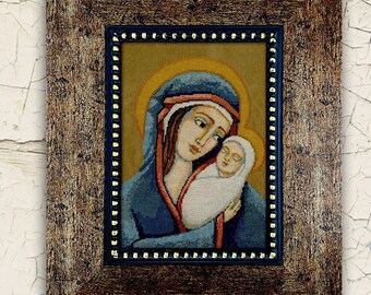 Counted Cross Stitch Pattern, Madonna & Child, Mary, Jesus, Baby Jesus, Inspirational, Religious, Teresa Kogut, PATTERN ONLY