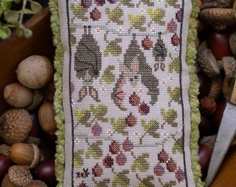 Counted Cross Stitch Pattern, Fig Folk, Cross Stitch, Fruit Bats, Nature Decor, Plum Street Sampler, PATTERN ONLY