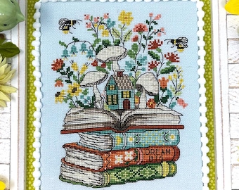 PRE-Order, Counted Cross Stitch Pattern, Dream Big, Garden Decor, Books, Flower Motifs, Mushrooms, Bees, Tiny Modernist, PATTERN ONLY