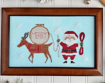 Counted Cross Stitch Pattern, Merry Stitchmas, Christmas Decor, Tuck Pillow, Luminous Fiber Arts, PATTERN ONLY